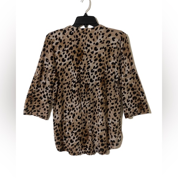 Calvin Klein Cheetah Print Blouse Size Medium - Picture 7 of 11